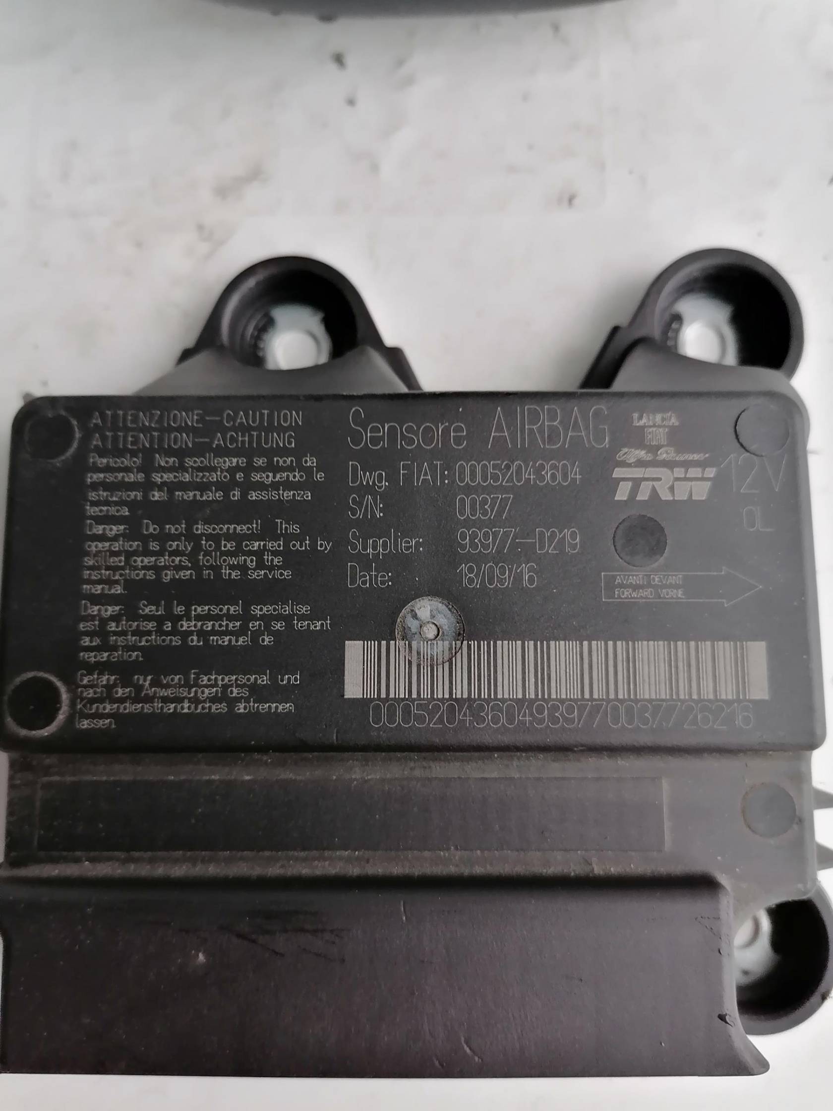 Dispositivo airbag lato guida